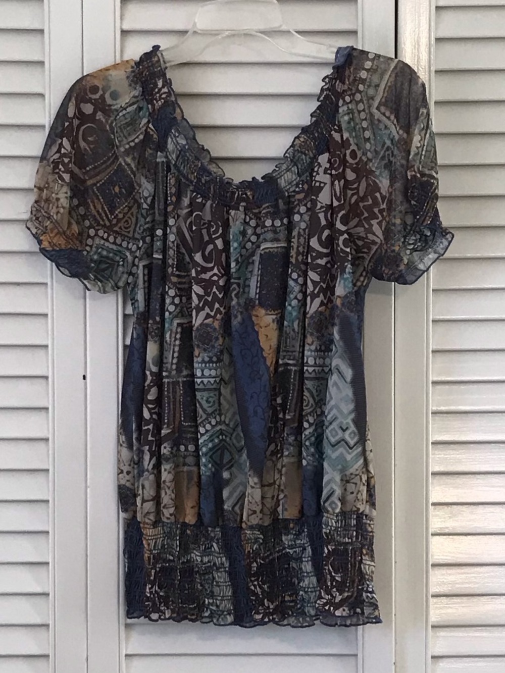 Cha Cha Vente Multicolor Patterned Blouse